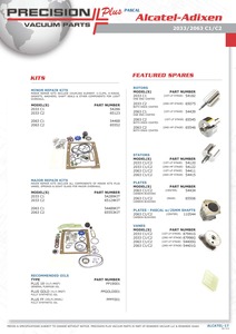 Shaft Seal-Alcatel-Adixen, Varian-Agilent Pascal, A Series, Chemical Series, SD Series, CD Series, CP Series, Part# 310103